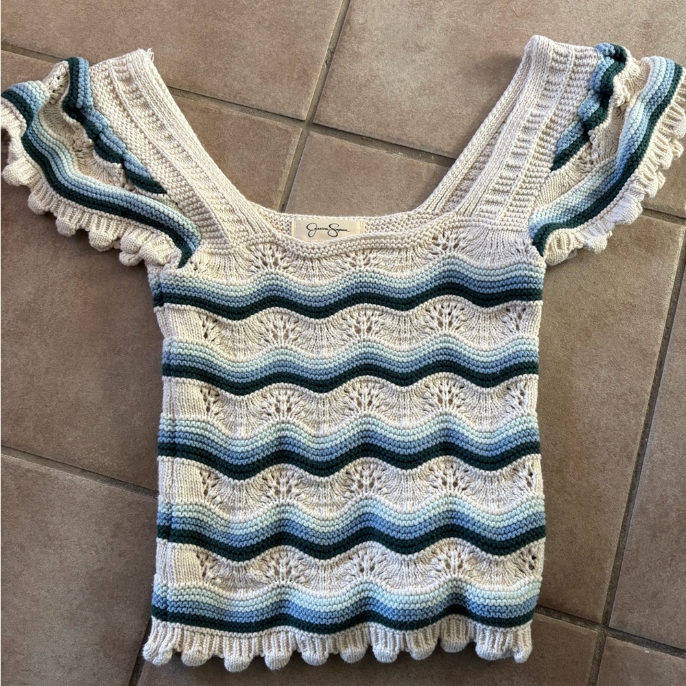 Jessica Simpson beachy crochet top